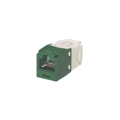 PANDUIT - Conector Jack RJ45 Estilo TG, Mini-Com, Categoría 6, de 8 Posiciones y 8 Cables, Color Verde