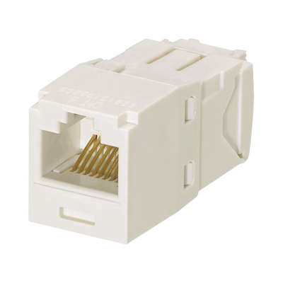 PANDUIT - Conector Jack RJ45 Estilo TG, Mini-Com, Categoría 6, de 8 Posiciones y 8 Cables, Color Blanco Mate