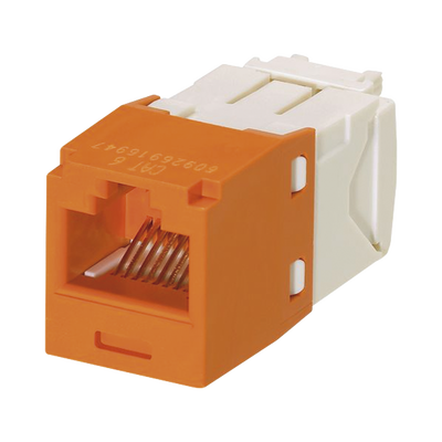 PANDUIT - Conector Jack RJ45 Estilo TG, Mini-Com, Categoría 6, de 8 Posiciones y 8 Cables, Color Naranja