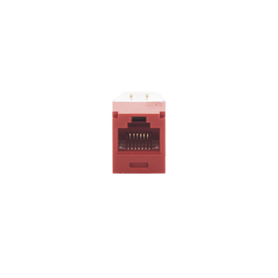 PANDUIT - Conector Jack RJ45 Estilo TG, Mini-Com, Categoría 6, de 8 Posiciones y 8 Cables, Color Rojo