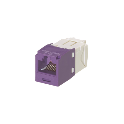 PANDUIT - Conector Jack RJ45 Estilo TG, Mini-Com, Categoría 6, de 8 Posiciones y 8 Cables, Color Violeta