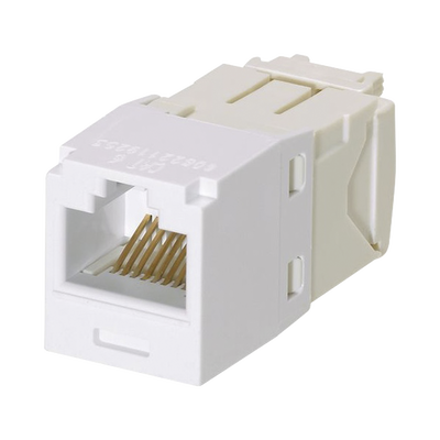PANDUIT - Conector Jack RJ45 Estilo TG, Mini-Com, Categoría 6, de 8 Posiciones y 8 Cables, Color Blanco