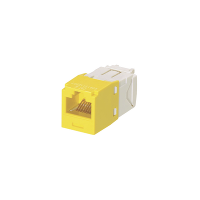 PANDUIT - Conector Jack RJ45 Estilo TG, Mini-Com, Categoría 6, de 8 Posiciones y 8 Cables, Color Amarillo