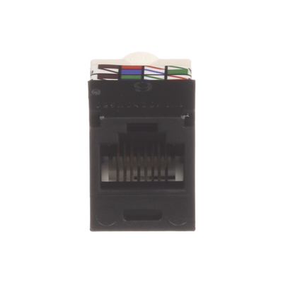 PANDUIT - Conector Jack RJ45 Estilo TP, Mini-Com, Categoría 6, de 8 Posiciones y 8 Cables, Color Negro