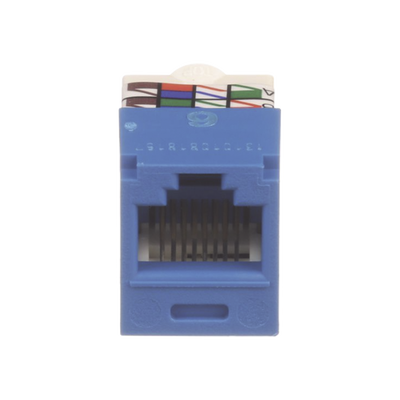 PANDUIT - Conector Jack RJ45 Estilo TP, Mini-Com, Categoría 6, de 8 posiciones y 8 cables, Color Azul