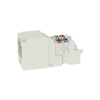 PANDUIT - Conector Jack RJ45 Estilo TP, Mini-Com, Categoría 6, de 8 Posiciones y 8 Cables, Color Blanco Mate