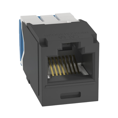 PANDUIT - Conector Jack RJ45 Estilo TG, Mini-Com, Categoría 6A, de 8 Posiciones y 8 Cables, Color Negro