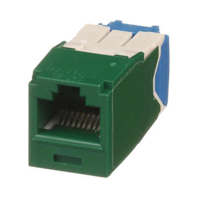 PANDUIT - Conector Jack RJ45 Estilo TG, Mini-Com, Categoría 6A, de 8 Posiciones y 8 Cables, Color Verde