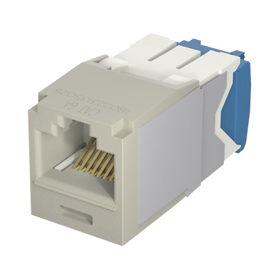 PANDUIT - Conector Jack RJ45 Estilo TG, Mini-Com, Categoría 6A, de 8 Posiciones y 8 Cables, Color Gris