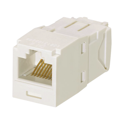 PANDUIT - Conector Jack RJ45 Estilo TG, Mini-Com, Categoría 6A, de 8 Posiciones y 8 Cables, Color Blanco Mate