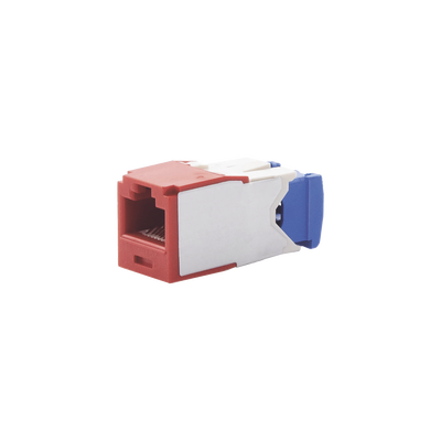 PANDUIT - Conector Jack RJ45 Estilo TG, Mini-Com, Categoría 6A, de 8 Posiciones y 8 Cables, Color Rojo