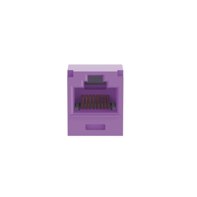 PANDUIT - Conector Jack RJ45 Estilo TG, Mini-Com, Categoría 6A, de 8 Posiciones y 8 Cables, Color Violeta