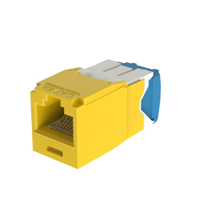 PANDUIT - Conector Jack RJ45 Estilo TG, Mini-Com, Categoría 6A, de 8 Posiciones y 8 Cables, Color Amarillo