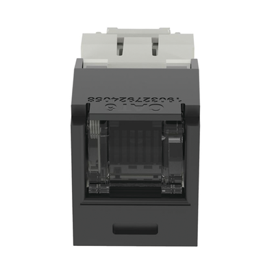 PANDUIT - Conector Jack RJ45 Estilo TG con Ventana, Mini-Com, Categoría 6, de 8 Posiciones y 8 Cables, Color Negro