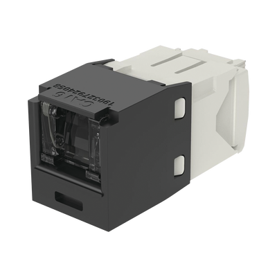 PANDUIT - Conector Jack RJ45 Estilo TG con Ventana, Mini-Com, Categoría 6, de 8 Posiciones y 8 Cables, Color Negro