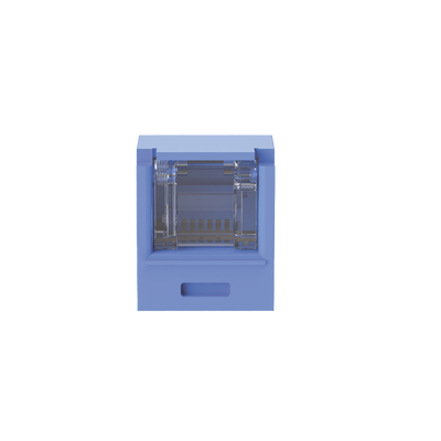 PANDUIT - Conector Jack RJ45 Estilo TG con Ventana, Mini-Com, Categoría 6A, de 8 Posiciones y 8 Cables, Color Azul