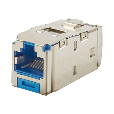 PANDUIT - Conector Jack RJ45 Blindado, Estilo TG, Mini-Com, Categoría 6A, de 8 Posiciones y 8 Cables, Color Azul
