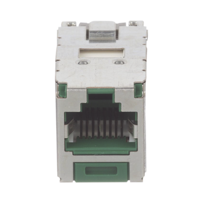 PANDUIT - Conector Jack RJ45 Blindado, Estilo TG, Mini-Com, Categoría 6A, de 8 Posiciones y 8 Cables, Color Verde