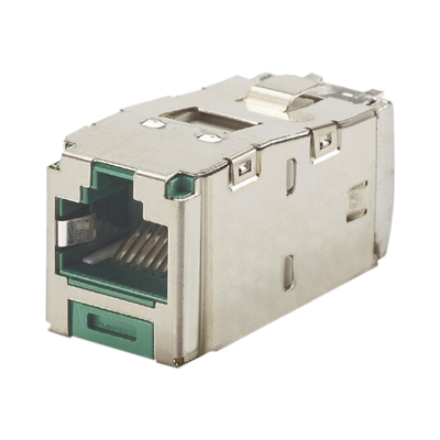 PANDUIT - Conector Jack RJ45 Blindado, Estilo TG, Mini-Com, Categoría 6A, de 8 Posiciones y 8 Cables, Color Verde