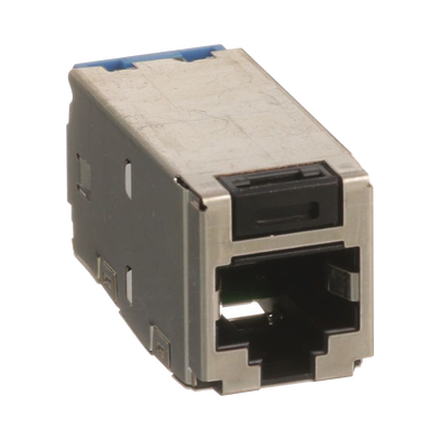 PANDUIT - Conector Jack RJ45 Blindado, Estilo TG, Mini-Com, Categoría 6A, de 8 Posiciones y 8 Cables, Color Negro