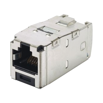 PANDUIT - Conector Jack RJ45 Blindado, Estilo TG, Mini-Com, Categoría 6A, de 8 Posiciones y 8 Cables, Color Negro