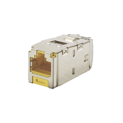 PANDUIT - Conector Jack RJ45 Blindado, Estilo TG, Mini-Com, Categoría 6A, de 8 Posiciones y 8 Cables, Color Amarillo