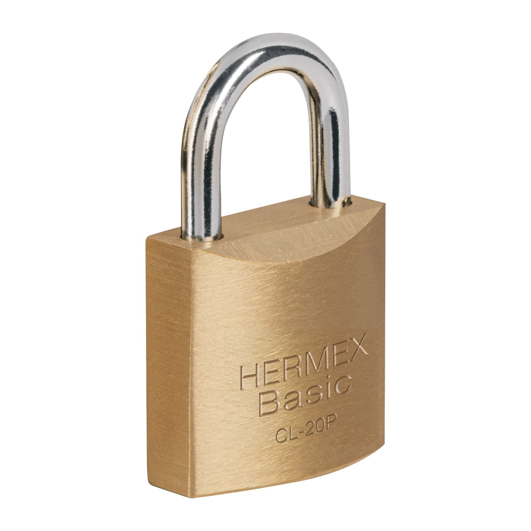 Blister con 2 candados de laton de 20mm, HERMEX BASIC