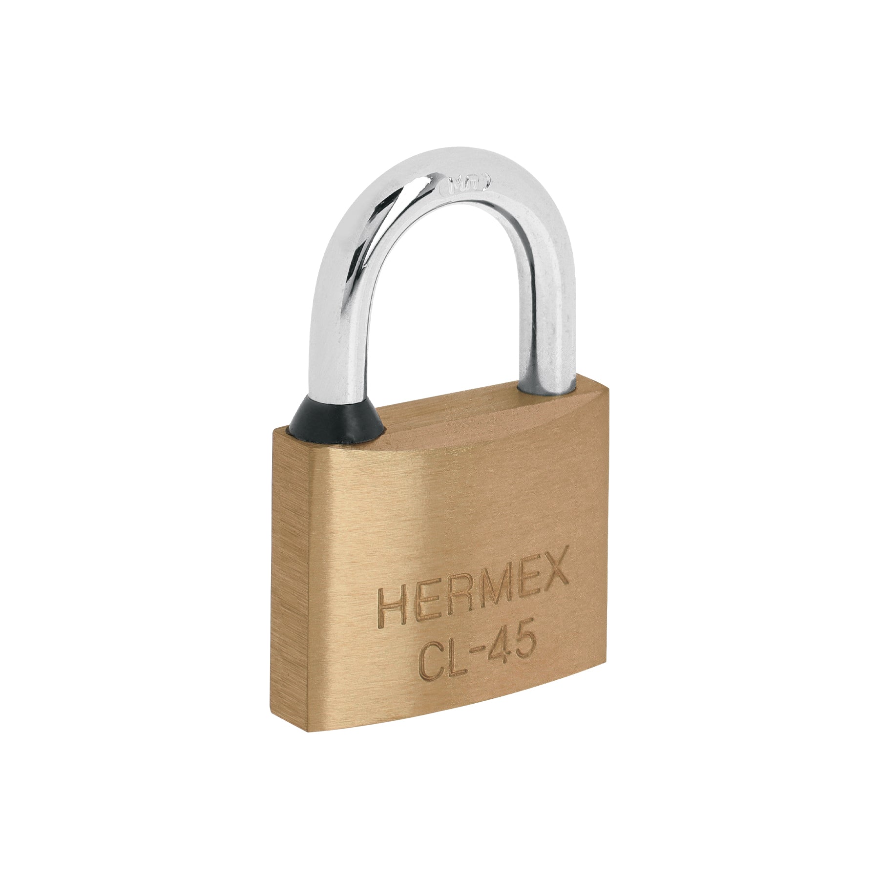 Candado de laton 45 mm gancho corto en blister, HERMEX
