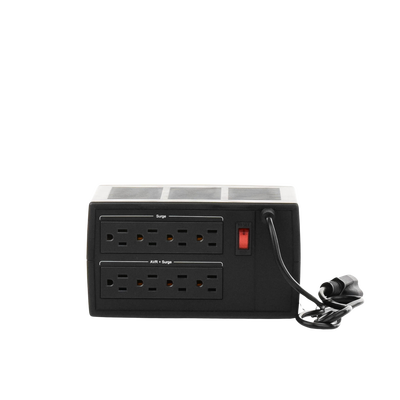 CYBERPOWER - Regulador De Voltaje de 1500VA/750W, Entrada NEMA 5-15P, Con 8 Salidas NEMA 5-15R y Supresión de Picos a 245 Joules