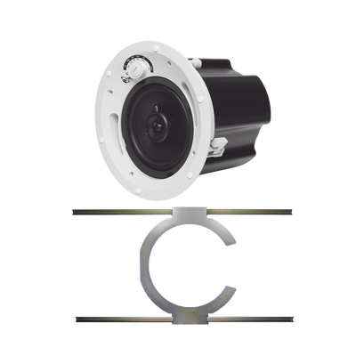 TRUAUDIO - KIT de Bocina de Techo TruAudio de 6.5in CL70V6UL con Soporte de Acero Rígido para Techos Suspendidos