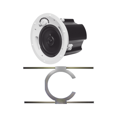 TRUAUDIO - KIT de Bocina de Techo TruAudio de 6.5in CL70V6UL con Soporte de Acero Rígido para Techos Suspendidos