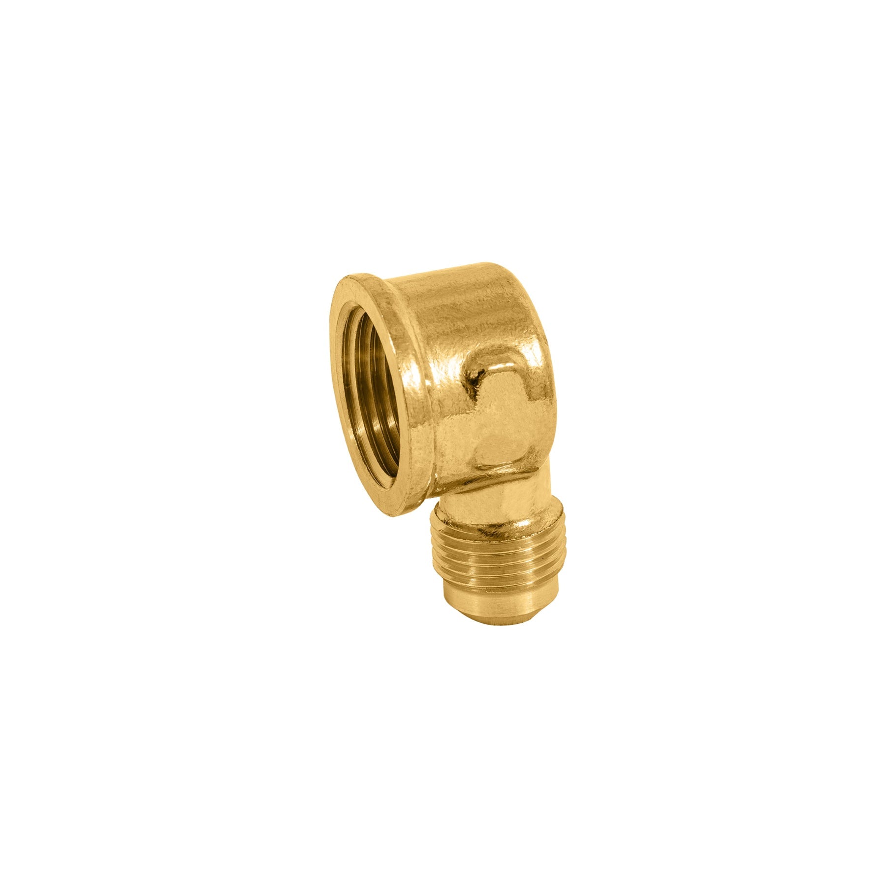 Codo para estufa a 90° de laton de 3/8 x 1/2', Foset