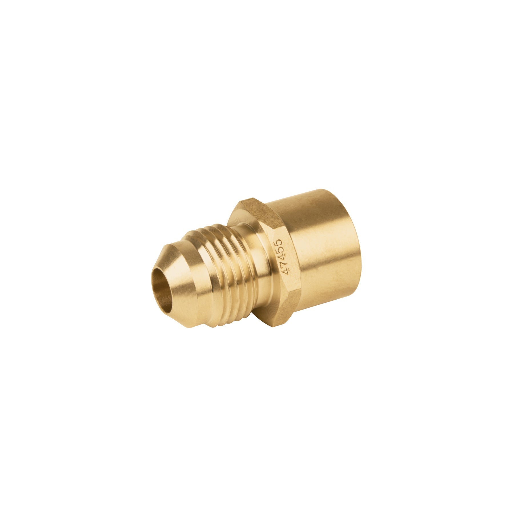 Conector flare soldable de laton, 3/8' x 1/2', Foset