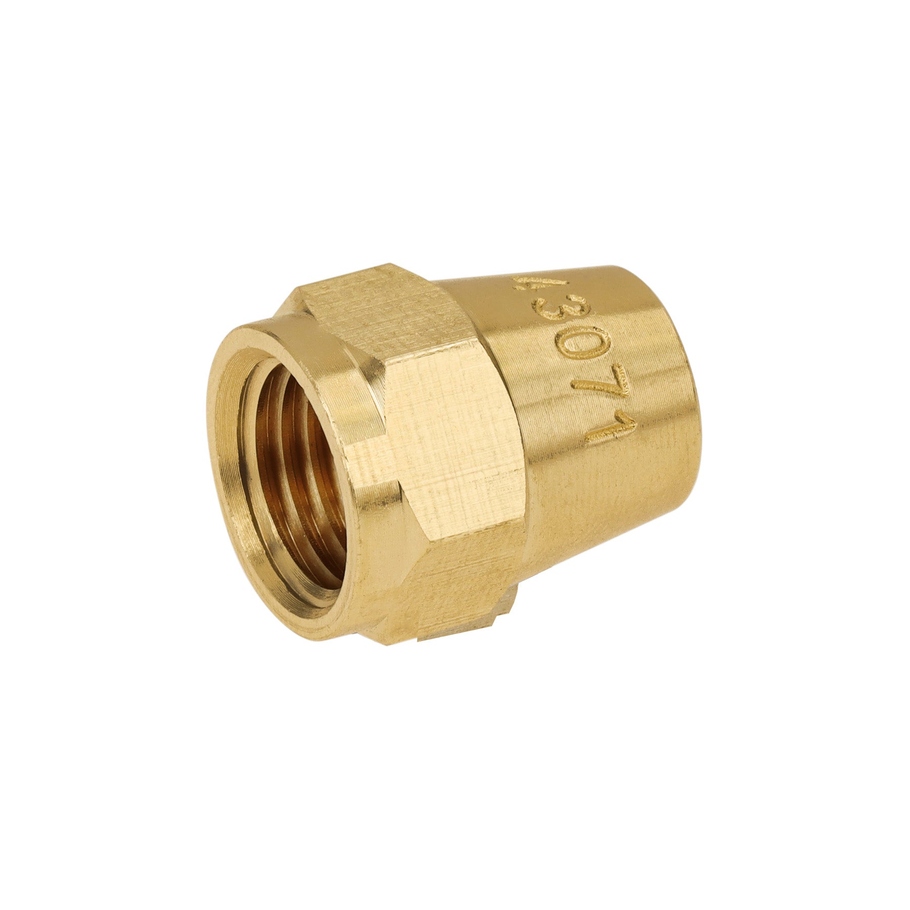 Tuerca conica de laton 1/4', Foset