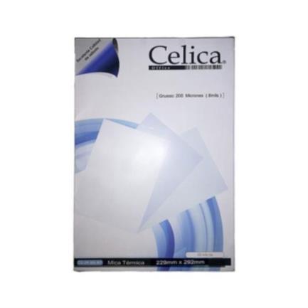 CELICA - Mica Térmica Celica Tamaño Carta 229x292mm 10 Milesimas o 250 Micrones Pqte C/50 Pzas