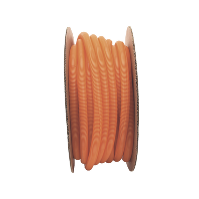 PANDUIT - Tubo Corrugado Abierto para Protección de Cables, 1in (25.4 mm) de Diámetro, 30.5 m de Largo, Color Naranja