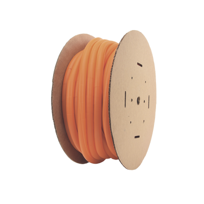 PANDUIT - Tubo Corrugado Abierto para Protección de Cables, 1in (25.4 mm) de Diámetro, 30.5 m de Largo, Color Naranja