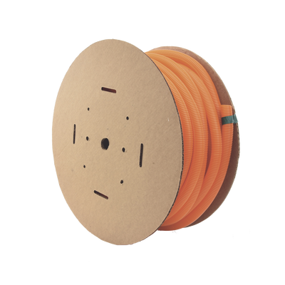 PANDUIT - Tubo Corrugado Abierto para Protección de Cables, 1in (25.4 mm) de Diámetro, 30.5 m de Largo, Color Naranja