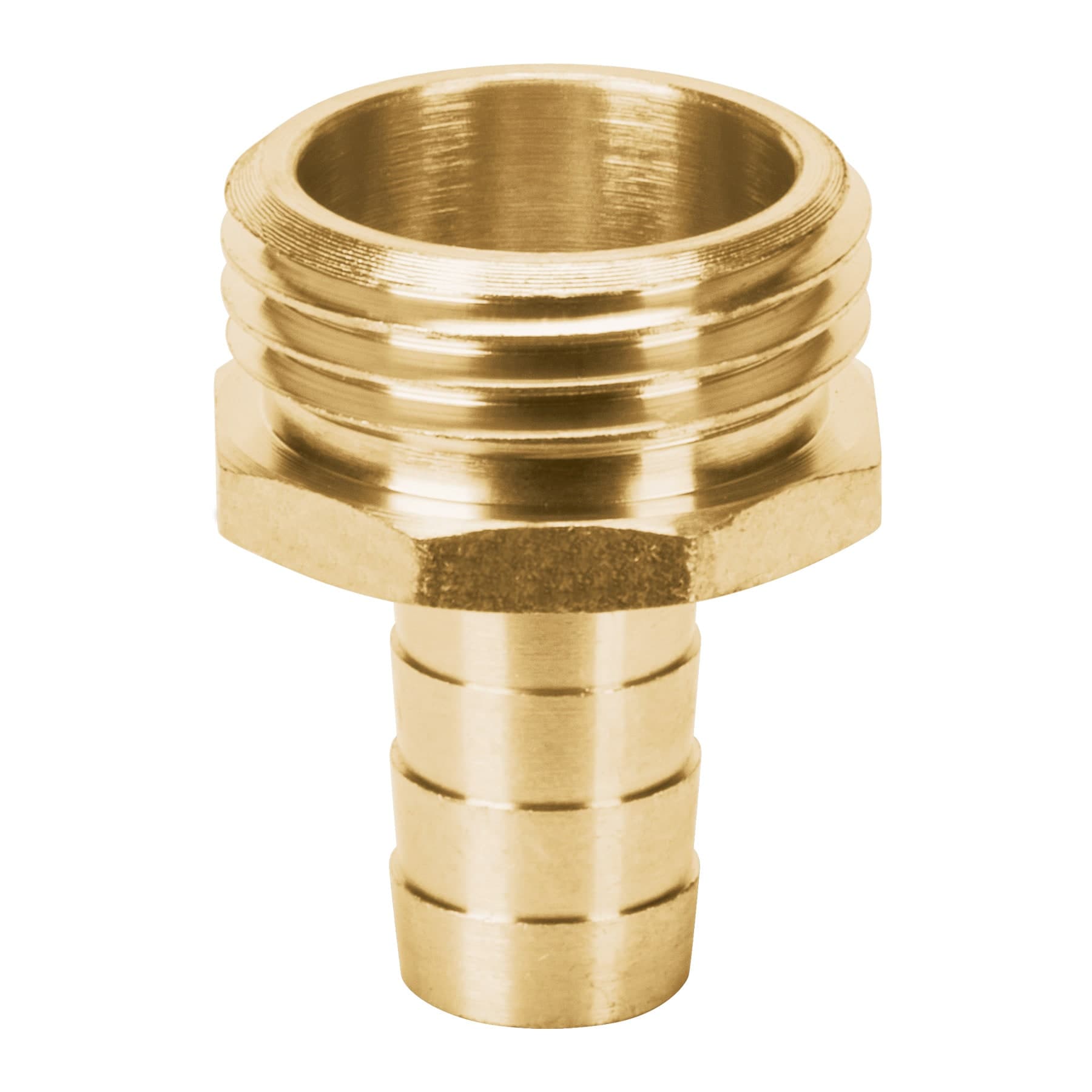 Conector 1/2' macho de laton solido para manguera, Truper