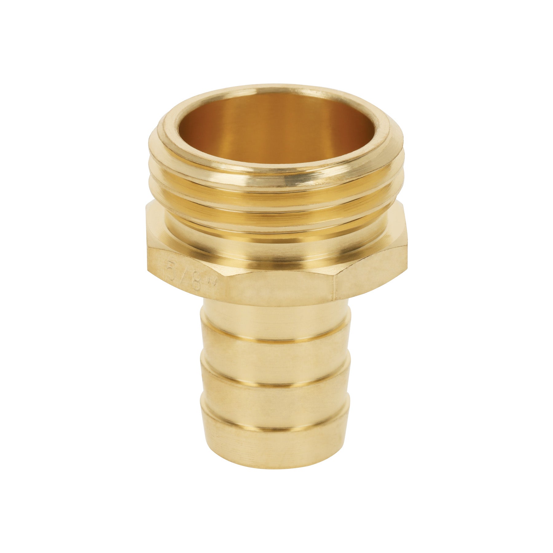 Conector 5/8' macho de laton solido para manguera, Truper