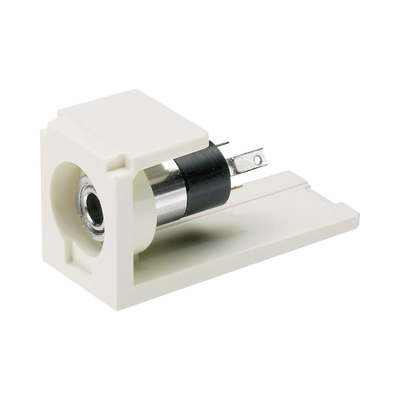 PANDUIT - Módulo Estéreo de 3.5 mm (0.14 Pulgadas), Tipo Mini-Com, Para Soldar, Color Blanco Mate