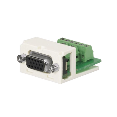 PANDUIT - Conector Sub-D de 15 Pines Tipo Atornillable, Uso en 2 Puertos Mini-Com, Color Blanco Mate