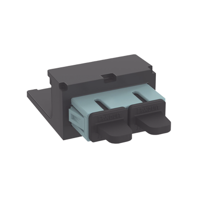 PANDUIT - Módulo Acoplador SC Duplex, para Fibra Óptica Multimodo OM3/OM4, Tipo Mini-Com, Color Aqua