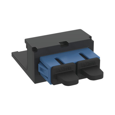 PANDUIT - Módulo Acoplador SC Duplex, para Fibra Óptica Monomodo OS1/OS2, Tipo Mini-Com, Color Azul