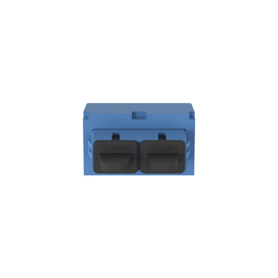 PANDUIT - Módulo Acoplador SC Duplex, para Fibra Óptica Monomodo OS1/OS2, Tipo Mini-Com, Color Azul