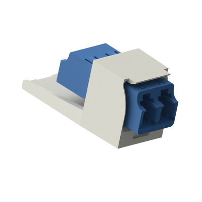 PANDUIT - Módulo Acoplador LC Duplex, para Fibra Óptica Monomodo OS1/OS2, Tipo Mini-Com, Color Blanco Mate