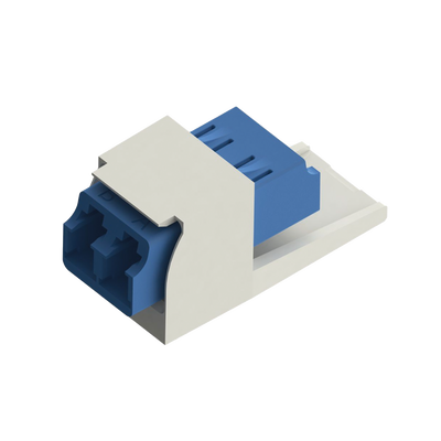 PANDUIT - Módulo Acoplador LC Duplex, para Fibra Óptica Monomodo OS1/OS2, Tipo Mini-Com, Color Blanco Mate