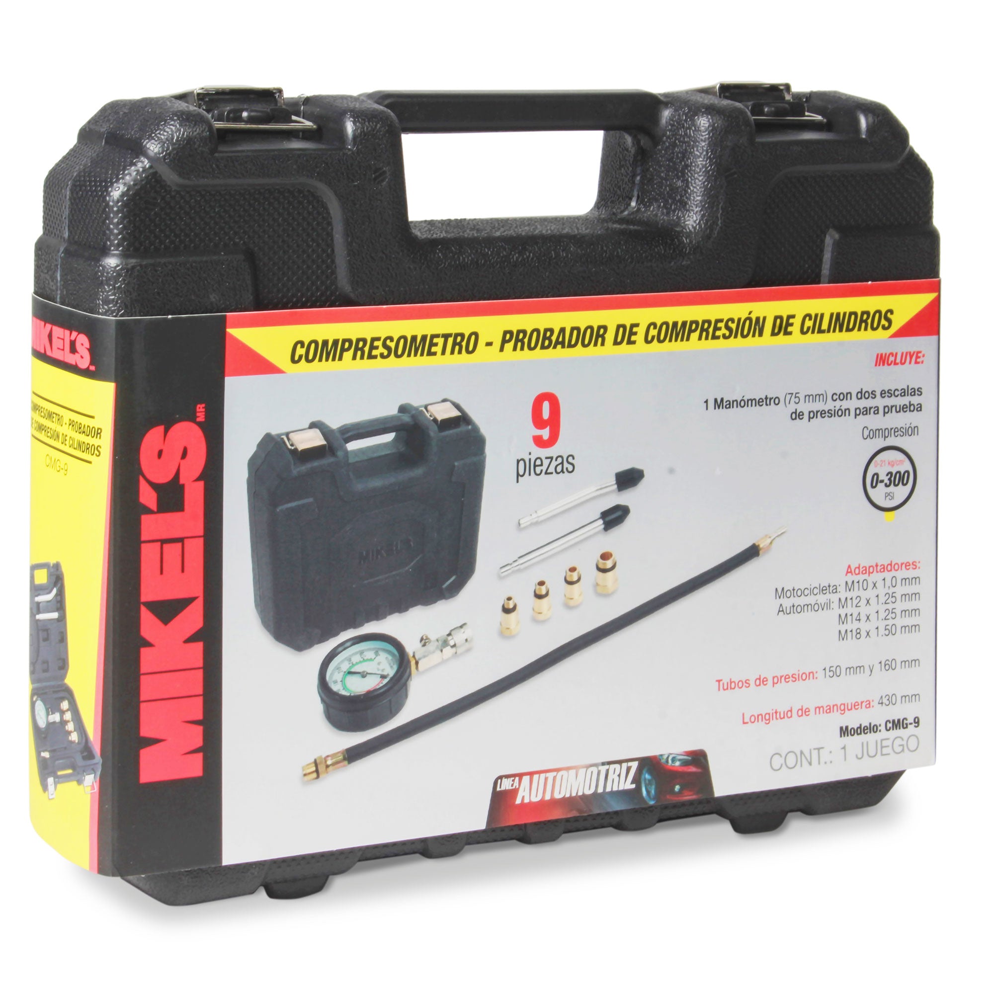 Kit compresómetro- probador de compresión de cilindros