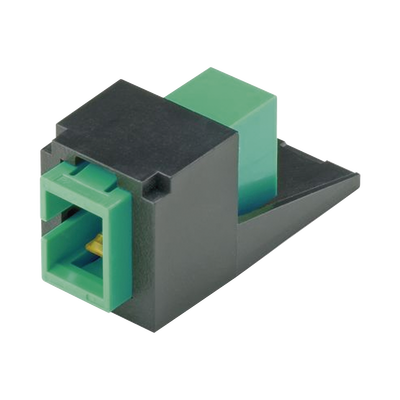 PANDUIT - Módulo Acoplador SC/APC Simplex, para Fibra Óptica Monomodo OS1/OS2, Tipo Mini-Com, Color Negro