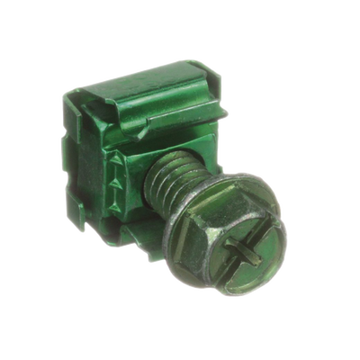 PANDUIT - KIT 4 Tuercas Enjauladas No. 12-24, 4 Tornillos Rosca 1/2" Verde.